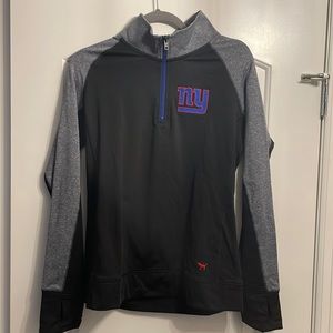 PINK by Victorias Secret brand Womens 1/4 zip NY Giants Pullover - Size Large